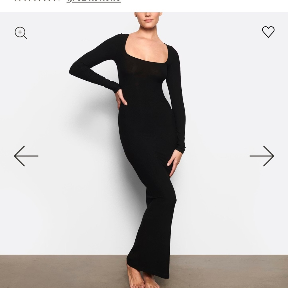 SKIMS Black Maxi Dress